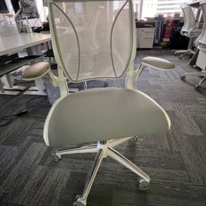 Humanscale Liberty ergonomic office chair with mesh back and adjustable arms for modern office workspace