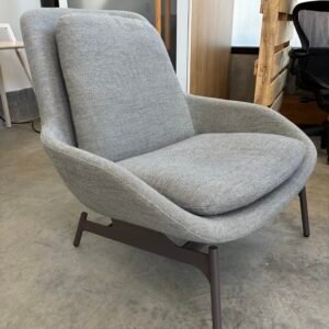 Used Blu Dot Field Lounge Chair with upholstered seat and metal base