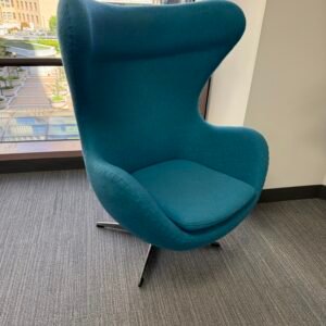 Used Arne Jacobsen Egg Chair with sculptural high-back design