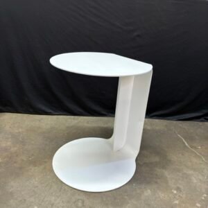 A used adjustable laptop table featuring a lightweight, portable design with a tilting surface, foldable legs, and a compact footprint, ideal for use at a desk, sofa, or bedside.